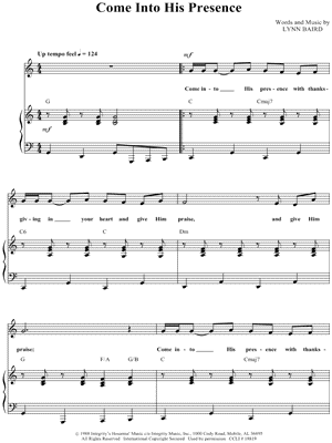 Come Into His Presence