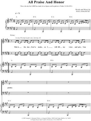 All Praise and Honor