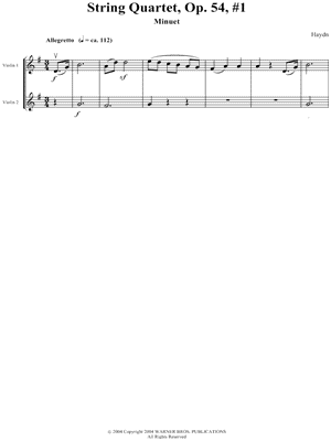 String Quartet, Op. 54, #1