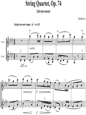 String Quartet, Op. 74, 2nd Movement