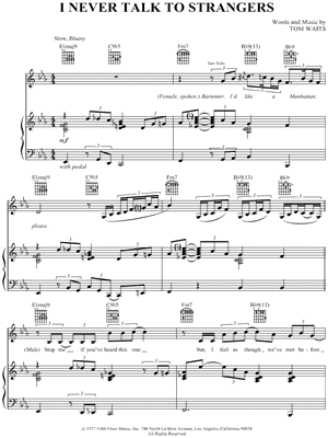 I Never Talk To Strangers