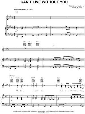 I Can't Live Without You