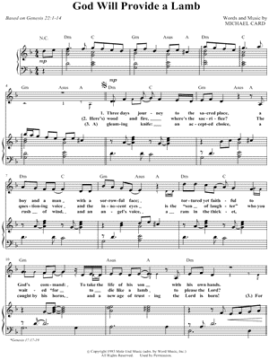 God Will Provide a Lamb