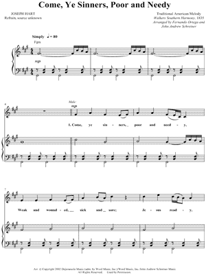 Come, Ye Sinners, Poor and Needy