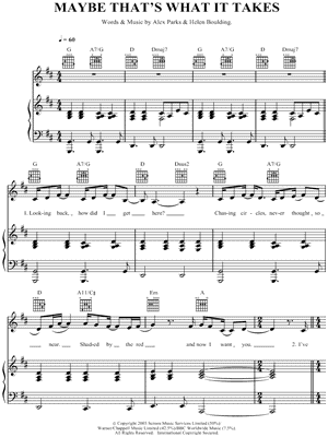 Maybe That's What It Takes