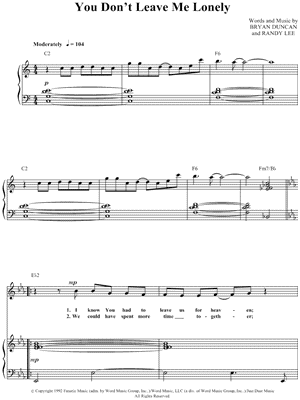 You Don't Leave Me Lonely