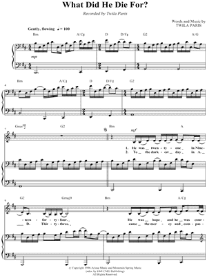 What Did He Die For?