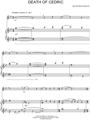 Death of Cedric - Piano Accompaniment (Winds)