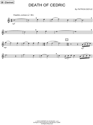 Death of Cedric - Clarinet