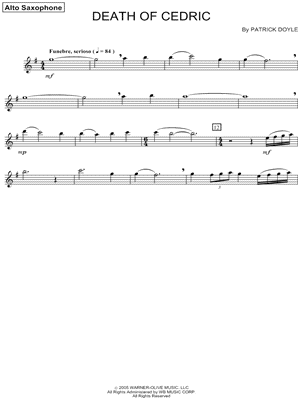 Death of Cedric - Alto Saxophone