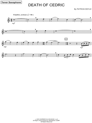 Death of Cedric - Tenor Saxophone