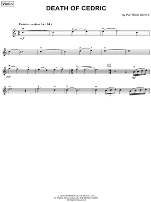 Death of Cedric - Violin