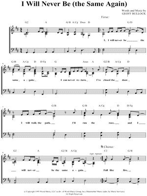 I Will Never Be (the Same Again)