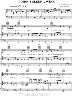 I Didn't Sleep a Wink