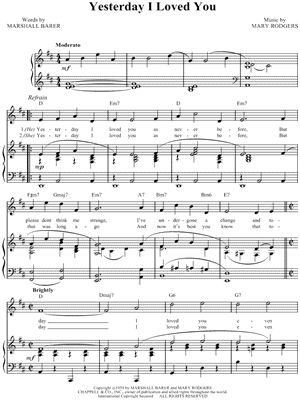 Yesterday I Loved You