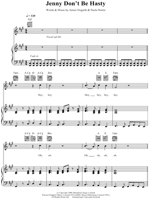 Jenny Don't Be Hasty