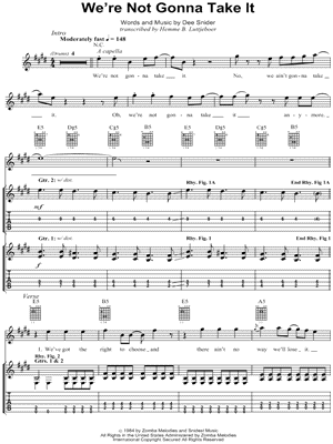 We're Not Gonna Take It