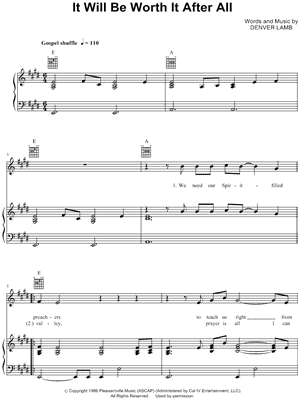 It Will Be Worth It After All