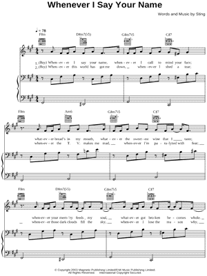 Whenever I Say Your Name