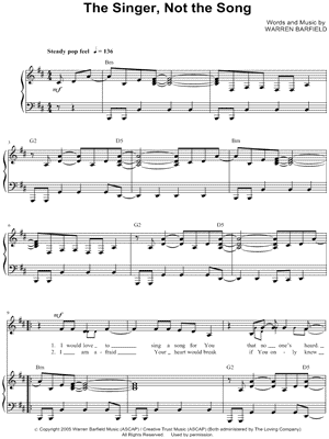 The Singer, Not the Song