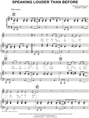 Speaking Louder Than Before