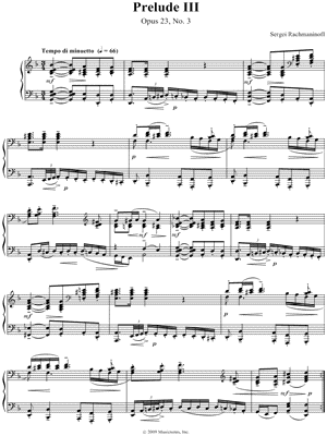 Prelude III in D Minor - Opus 23, No. 3
