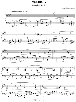 Prelude IV in D Major - Opus 23, No. 4