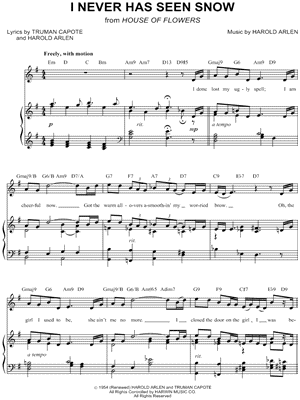 I Never Has Seen Snow