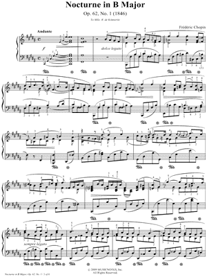 Nocturne in B Major, Op. 62, No. 1