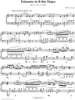 Polonaise in Bb Major, Op. 71, No. 2