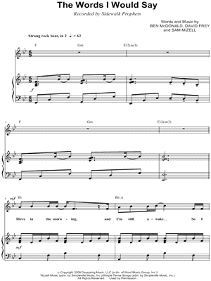 The Words I Would Say