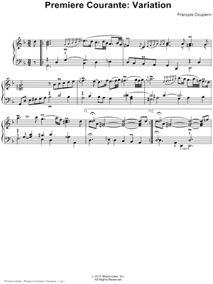 Premiere Courante: Variation