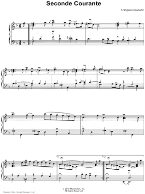 Seconde Courante (Premiere Ordre)