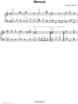 Menuet (Premiere Ordre)