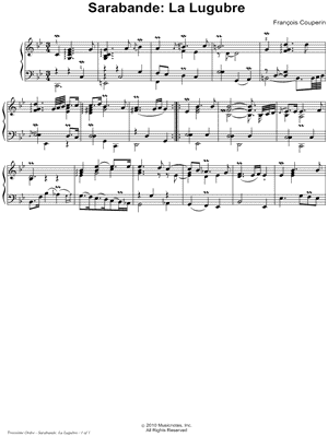 Sarabande: La Lugubre