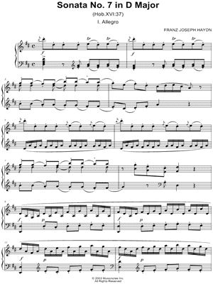 Piano Sonata No. 7 in D Major: I. Allegro
