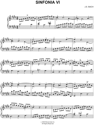 Sinfonia VI, BWV 792