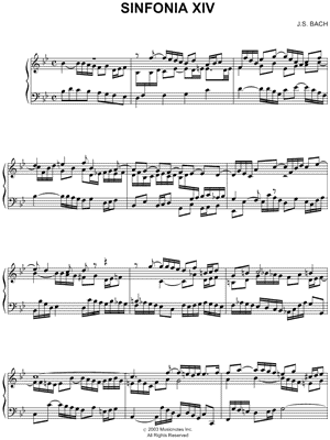 Sinfonia XIV, BWV 800