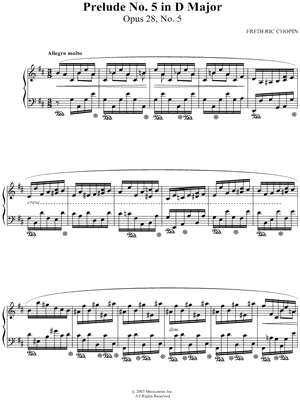 Prelude in D Major, Op. 28, No. 5