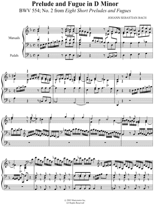 Prelude and Fugue in D Minor, BWV 554, No. 2