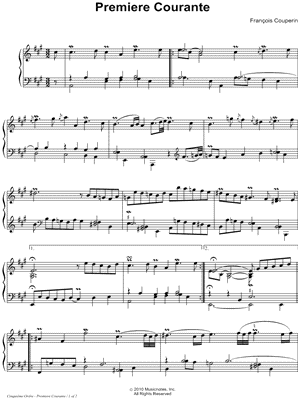 Première Courante (Cinquième Ordre)