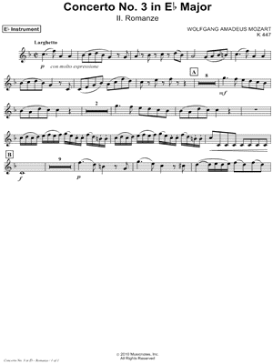 Horn Concerto No. 3 In Eb Major: II. Romanze - Eb Instrument