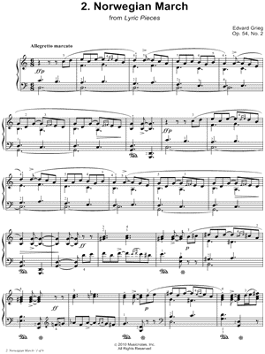 Lyric Pieces, Op. 54, No. 2: Norwegian March