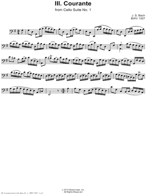 Cello Suite No. 1, BWV 1007: III. Courante