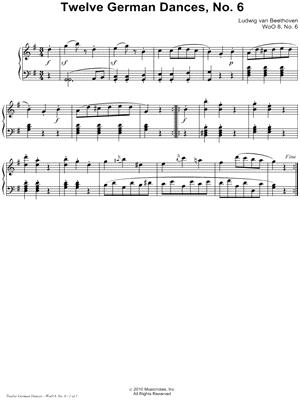 Twelve German Dances, WoO 8, No. 6