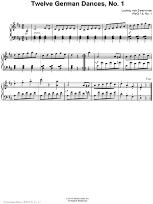 Twelve German Dances, WoO 13, No. 1