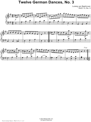 Twelve German Dances, WoO 13, No. 3