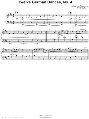 Twelve German Dances, WoO 13, No. 4