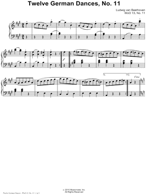 Twelve German Dances, WoO 13, No. 11