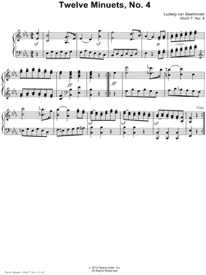 Twelve Minuets, No. 4